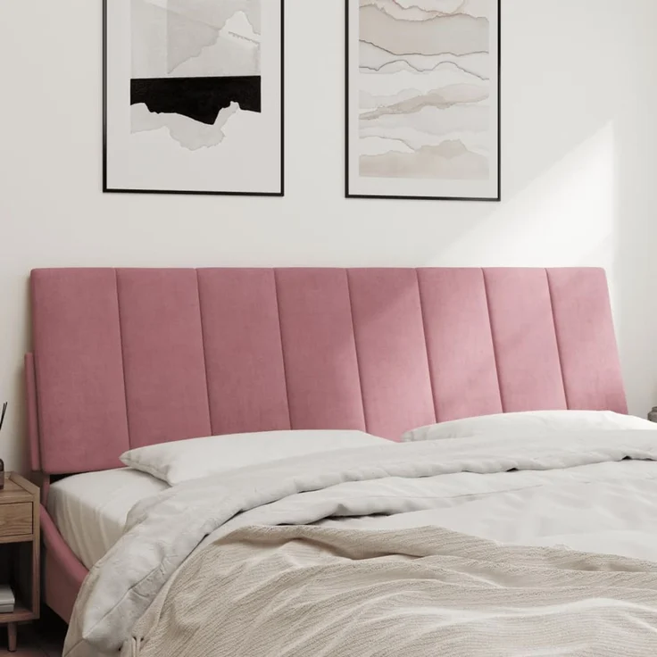 vidaXL Kopfteil-Kissen Rosa 160 cm Samt 374680 – Bild 3