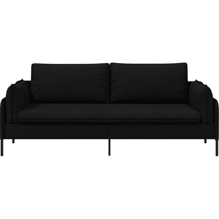 vidaXL 3-Sitzer-Sofa Schwarz 222 x 81 x 89 cm Stoff 42048631 – Bild 3