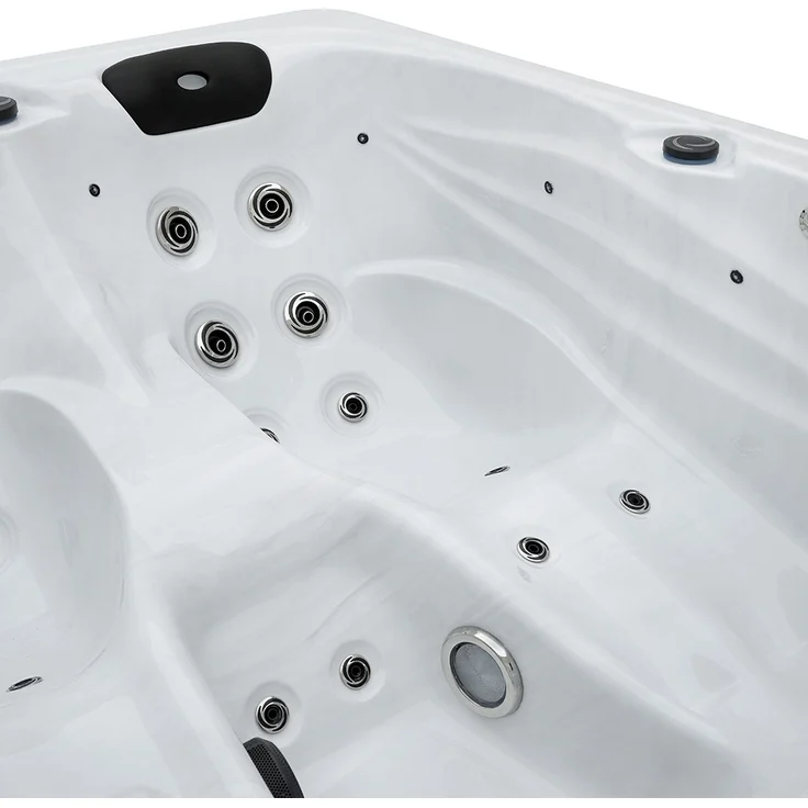 HOME DELUXE Outdoor-Whirlpool 'Sunset', 220 x 156 cm, für 3 Personen, mit Treppe & Thermoabdeckung – Bild 9