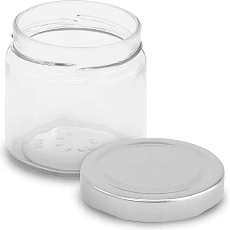 itenga Marmeladenglas itenga Set 10 Marmeladengläser rund mit silbernem Deckel 212ml – Bild 4