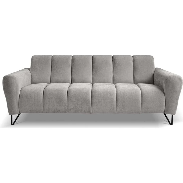 Beautysofa Sofa mit Metallbeine in schwarzer VOLARE, 3-Sitzer, viele Farbvarianten, ohne Schlaffunktion – Bild 1