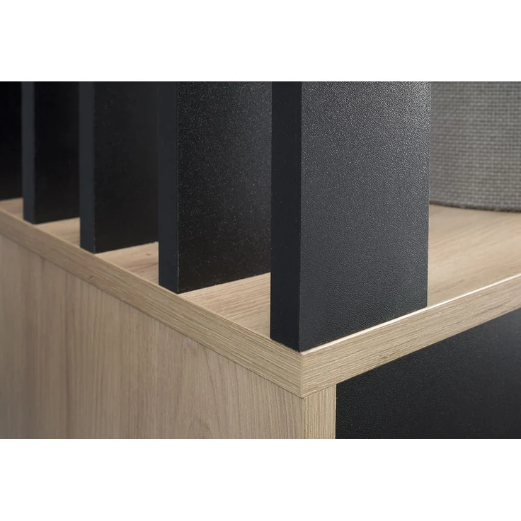 AX LIVING Garderobe Flur Milanoir 100 cm Spiegel Artisan Eiche/Schwarz – Bild 7