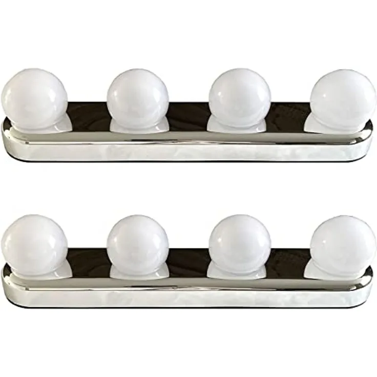 HAC24 LED Spiegelleuchte 2er Set LED Spiegellampe Spiegel Kosmetik Make Up Leuchte, mit Saugnäpfen