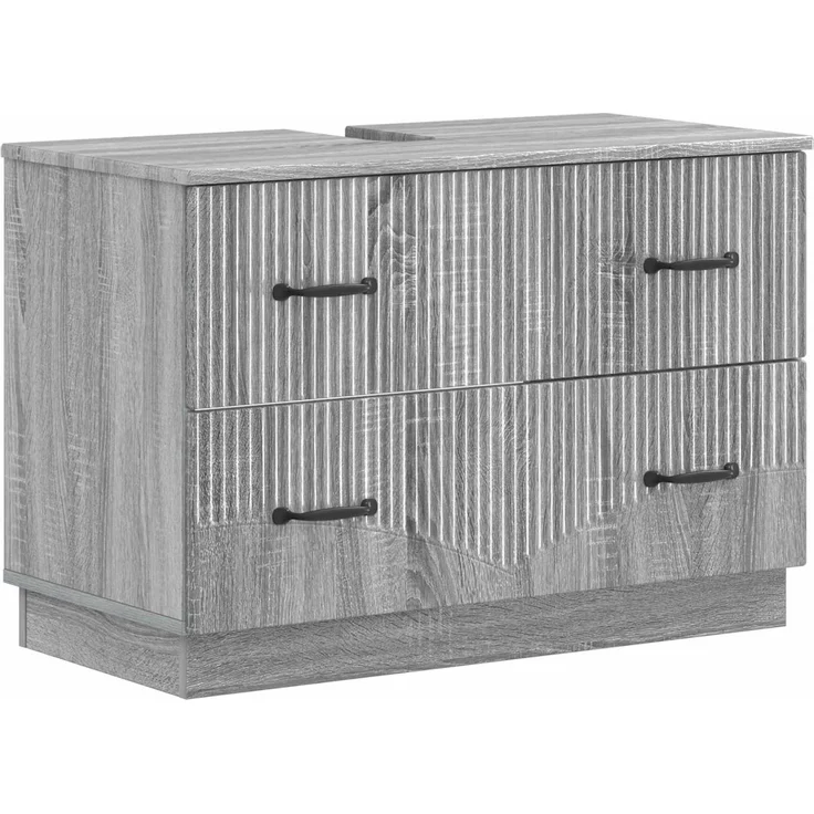 vidaXL 2-teiliges Badezimmer Schrank Set HOORN Sonoma-Grau 3417717 – Bild 2