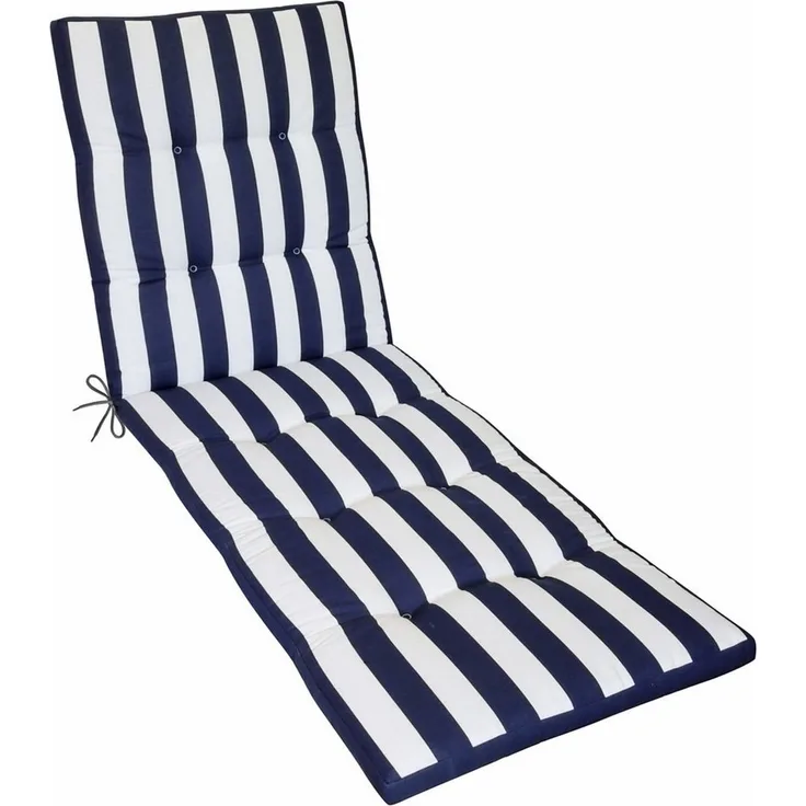 Herlag Liegenauflage Mia, Auflage Gartenliege 200x60x5cm Easy-Drop Bänder