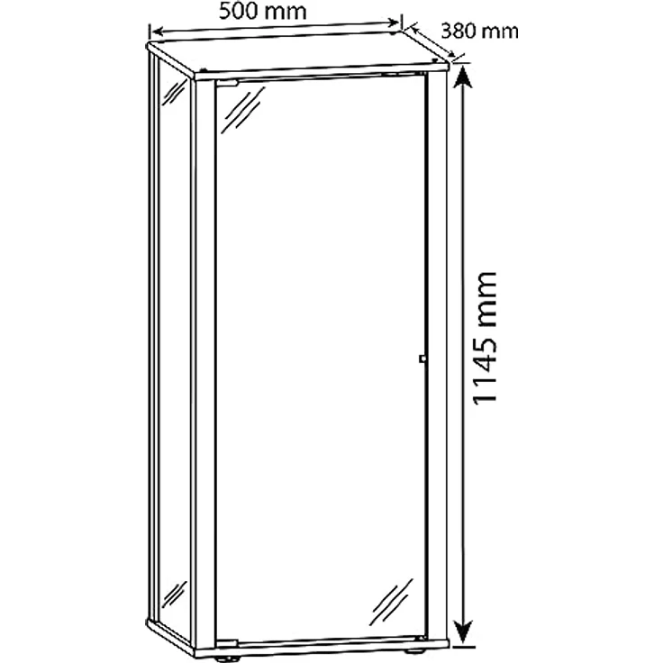 MID.YOU Vitrine, Weiß, Kunststoff, stehend, 5 Fächer, 50x114.5x38 cm – Bild 4
