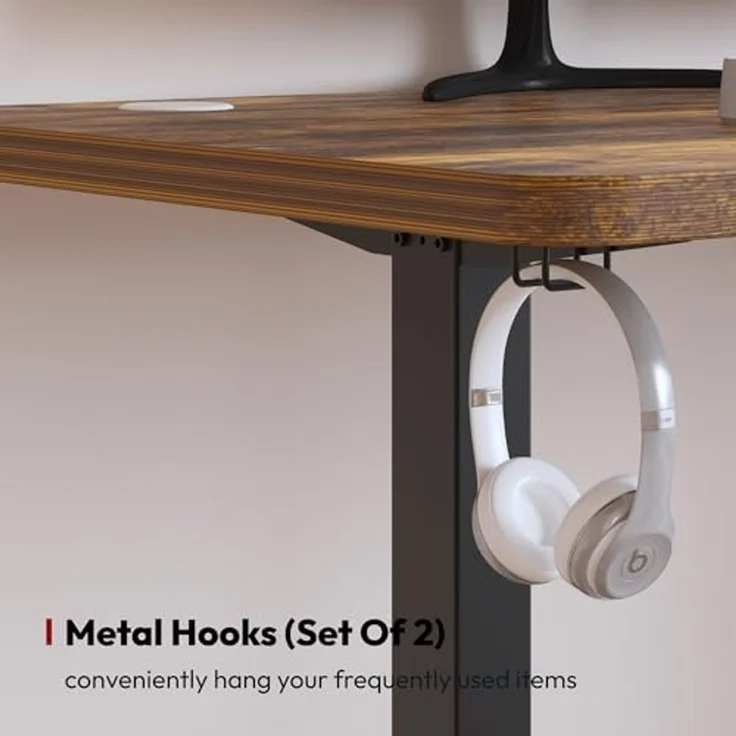SANODESK Höhenverstellbarer Schreibtisch 160x60 cm Schreibtisch Höhenverstellbar Elektrisch Ergonomischer Steh-Sitz Tisch Computertisch für Heimbüro Homeoffice(braun) – Bild 5