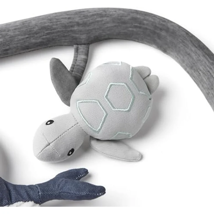 Ergobaby Evolve Bouncer Spielbogen, Zubehör für die Ergobaby 3-in-1 Babywippe Babyschaukel für Neugeborene ab Geburt, Ocean Wonders - Charcoal – Bild 6