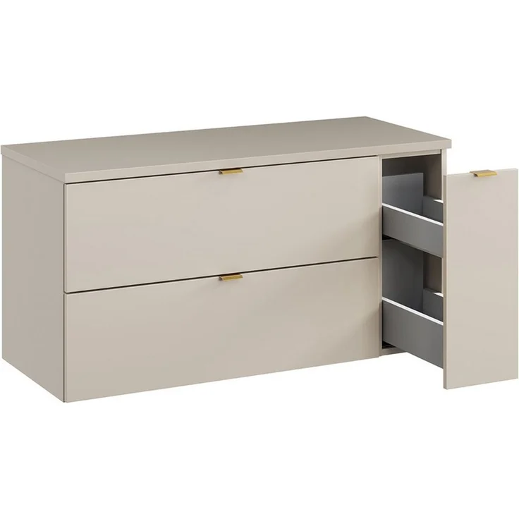 Lomadox Waschbeckenschrank DURANGO-56 80 cm breit in kaschmir, 2 Schubladen & 1 Auszug – Bild 1
