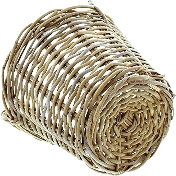 Dekoleidenschaft Pflanzkübel Pflanzkorb "Rattan", grau gekalkt, Blumentopf, Pflanztopf, Blumenkübel, Rattankorb, Flechtkorb, Pflanzentopf, Gartendeko für Draußen – Bild 5