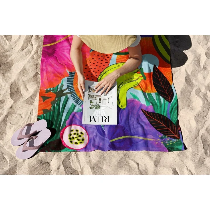 Mijolnir 'Tropical Vibes 70' Strandtuch, Mehrfarbig, 70 x 130 cm – Bild 6
