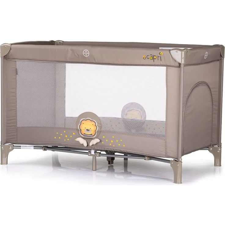 Chipolino Reisebett Capri, seitlicher Eingang, Tragetasche, große Seitentasche beige orange