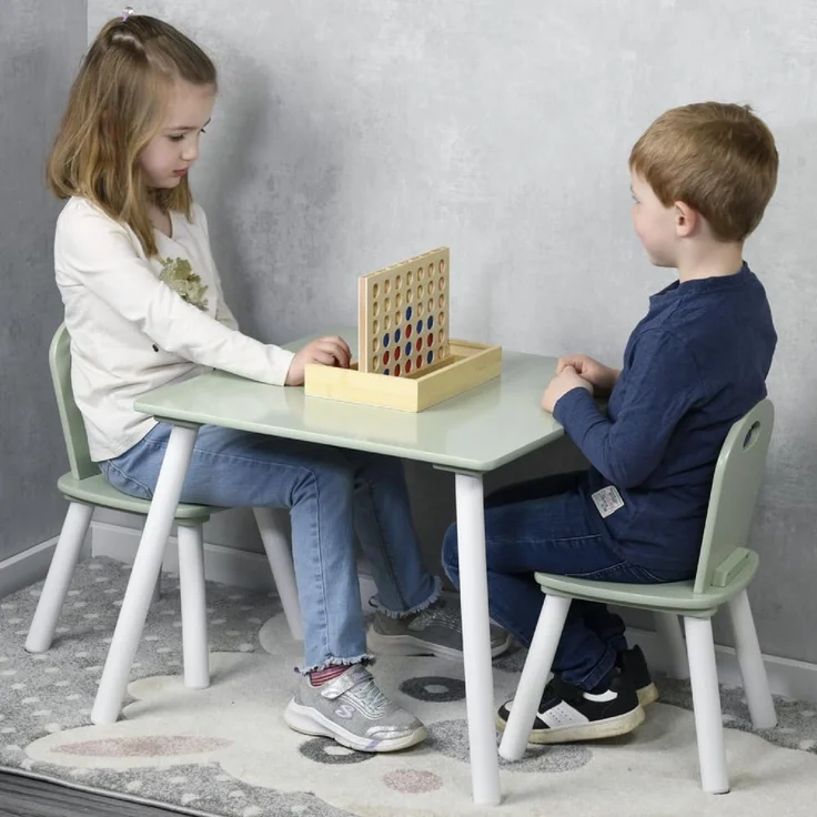 Kesper Kindertisch mit 2 Stühlen, Faserplatte mint / weiß – Bild 3