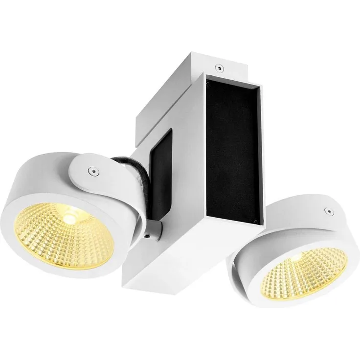 SLV No. 1001432 TEC KALU CW LED Indoor Wand- und Deckenaufbauleuchte double weiß schwarz 24°