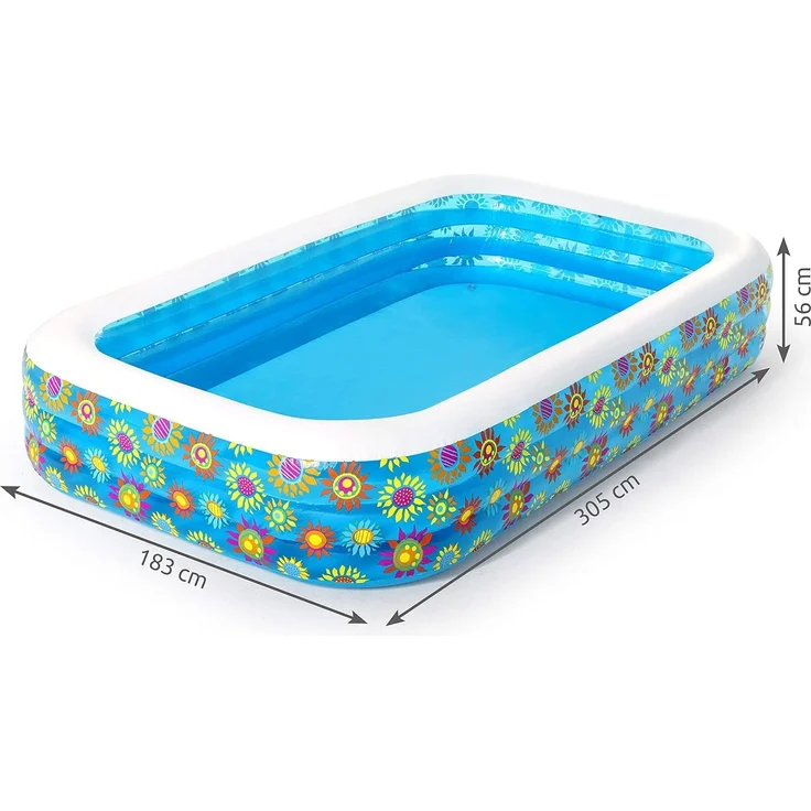 Family Pool Happy Flora 305 x 183 x 56 cm, eckig – Bild 2