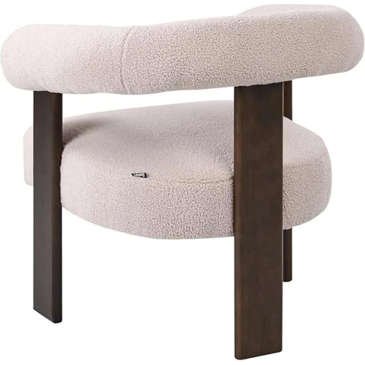 Sessel ILBRO Bouclé Dunkelbraun Beige – Bild 6