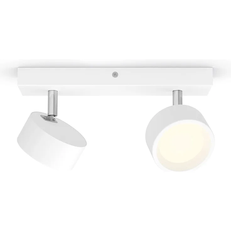 Philips Bracia Spotleuchte, zweiflammig, 2x5. 5W, warmweiß, weiß