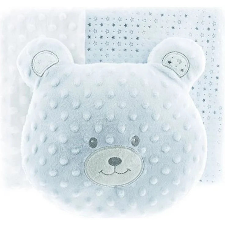 Babydecke Babydecken-Set mit Kissen Zweilagige Babydecke aus Polyester 100x80cm, Almina – Bild 4