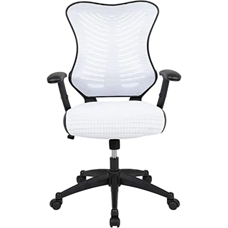 Flash Furniture High Back Designer White Mesh Executive Swivel Ergonomic Office Chair with Adjustable Arms, 25.75"W x 25"D x 39" - 42.75"H – Bild 6