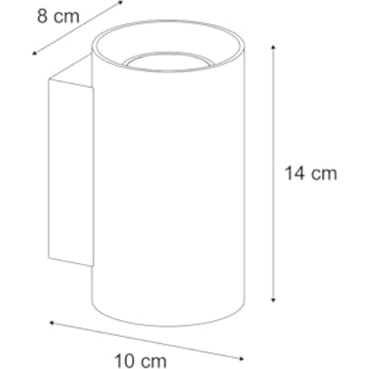 Qazqa Wandleuchte Sandy, ohne Leuchtmittel, GU10, Beige, Modern, Aluminium, 2-flammig – Bild 4