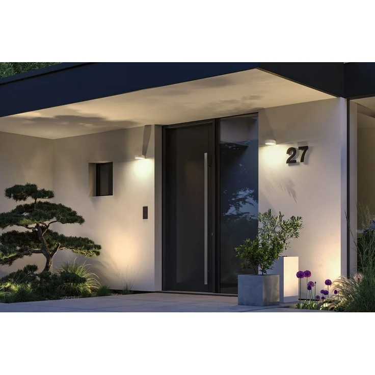 Paulmann 94867 LED Außenwandleuchte Silma Bewegungsmelder weiss 3000K IP44 – Bild 6