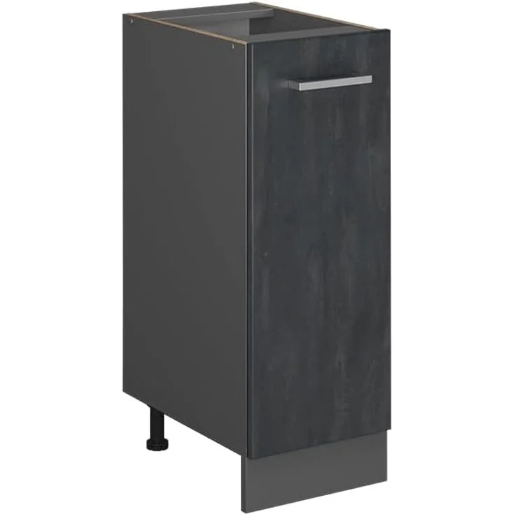 Vicco Apothekerschrank R-Line, Schwarz Beton/Anthrazit, 30 cm ohne Arbeitsplatte