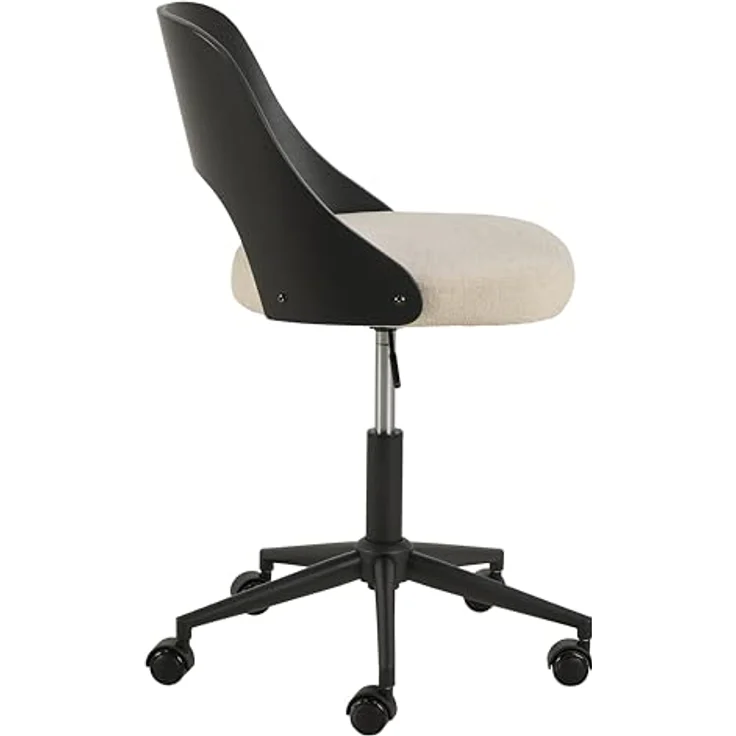 MID.YOU Mid.you Drehstuhl, Schwarz-Beige, Metall/Textil, FSC Mix, 48x89x55.5 cm, Arbeitszimmer – Bild 4
