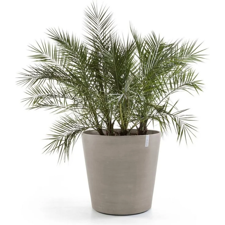 ECOPOTS Blumentopf AMSTERDAM WHEELS Taupe, BxTxH: 60 x 60 x 56 cm – Bild 1