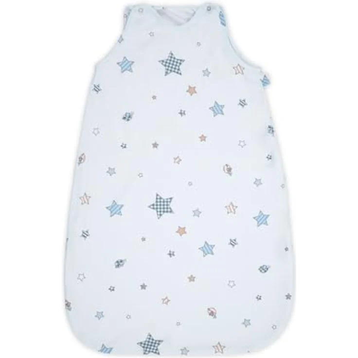 Lorelli Baby Winterschlafsack 85 cm 100% Baumwolle, 2,5 TOG, Maße 80 x 45 x 3 cm hellblau Sterne – Bild 2