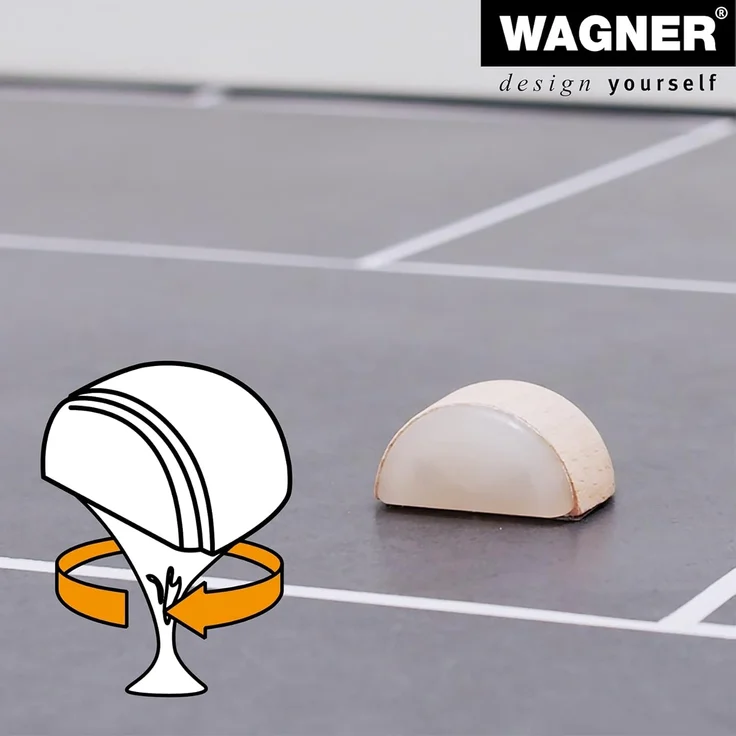 WAGNER Bodentürstopper WOOD - 40 x 40 x 25 mm, Buche massiv, selbstklebend, rückstandslos entfernbar - 15509411 – Bild 5