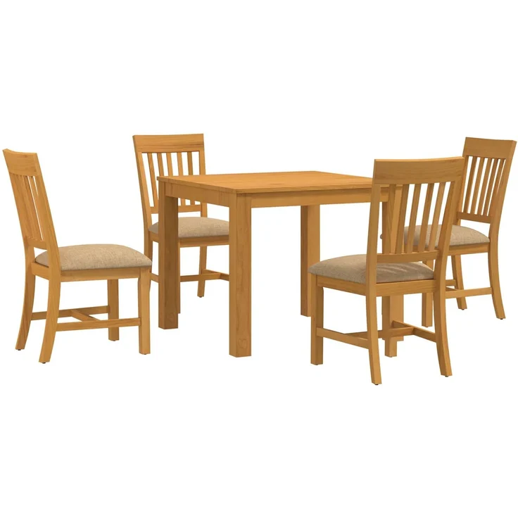 vidaXL Essgruppe DEVENTER 5 stk. Beige 90 x 90 x 75 cm 3430333 – Bild 2
