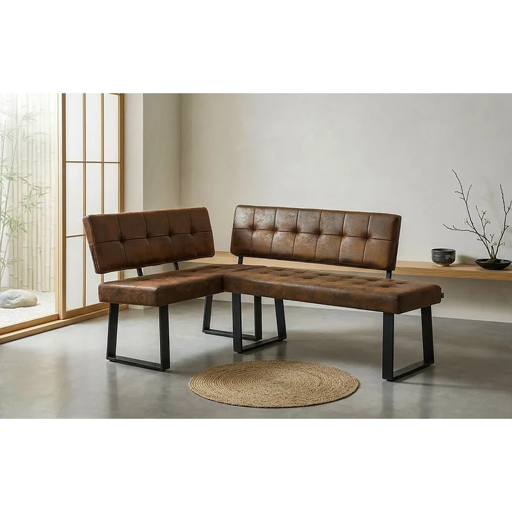 B&D home Eckbank AKA (2-St), beidseitig montierbar, gepolstert, mit Rückenlehne, verschiedene Maße