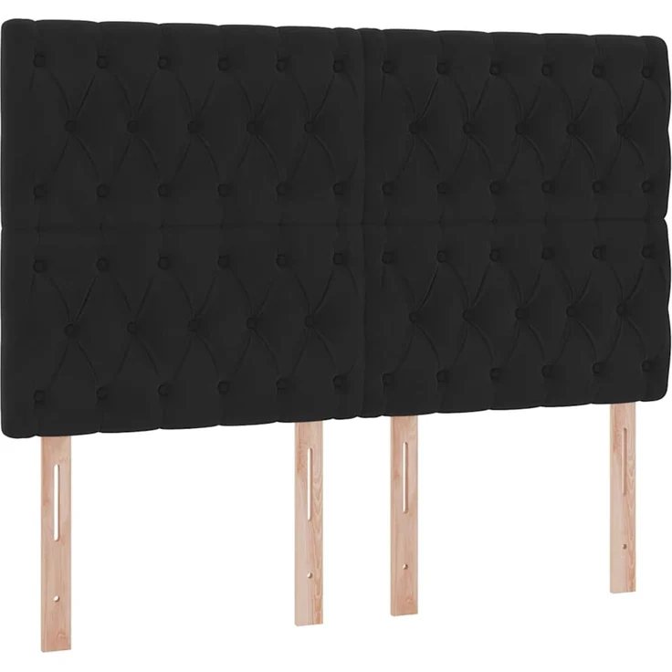 vidaXL Aufbewahrungsbett mit Matratze Schwarz 140 x 200 cm Samt 3372095 – Bild 9