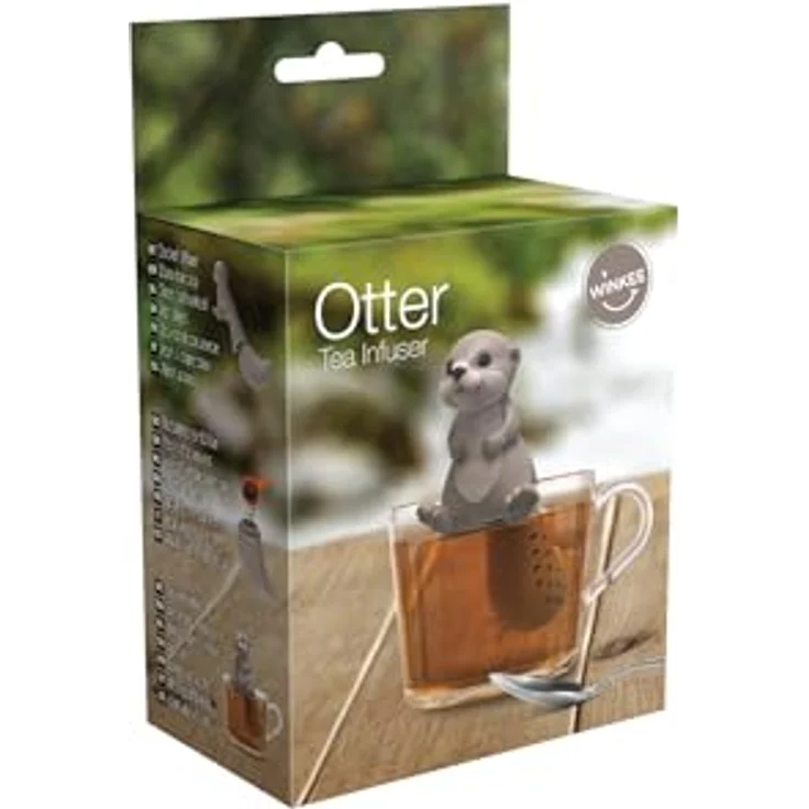 WestCraft Teesieb Cute Animal Tee-Sieb, Tee Ei, Tea Infuser, Teekugel Silikon Otter, Silikon, (1-St), Lustige Tee-Ei-Tier-Figuren, Zur Zubereitung von 1 Tasse losen Tee – Bild 6