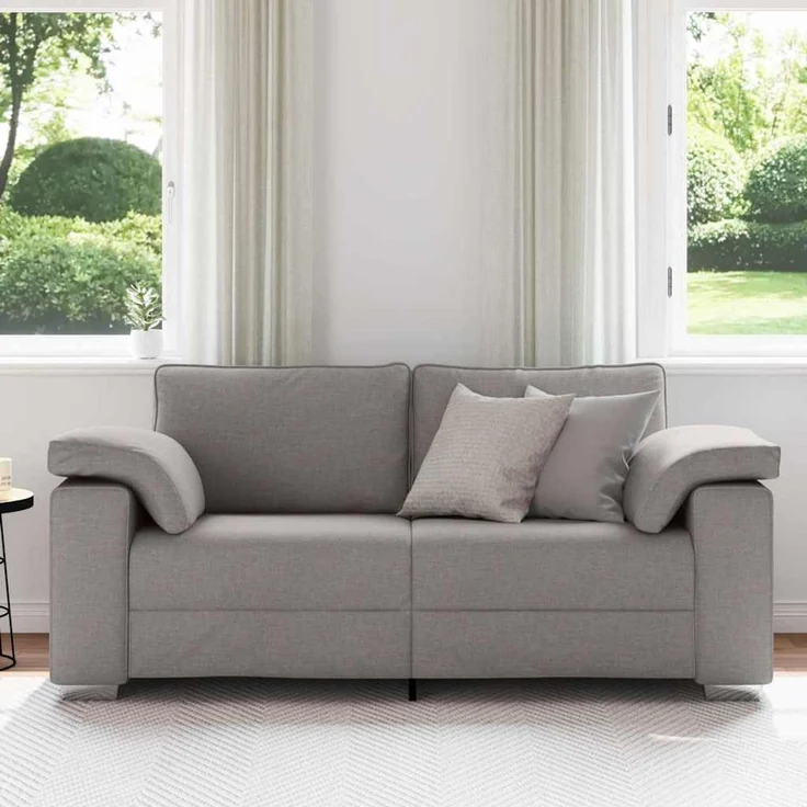 vidaXL Zweisitzer-Sofa Taupe 180 cm Stoff 4105233 – Bild 3