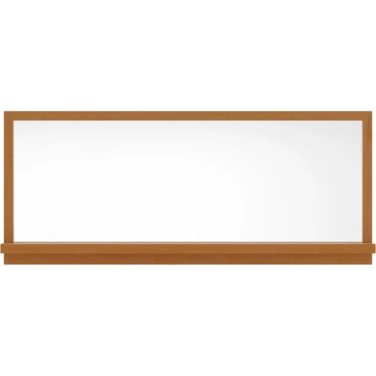 Vente-unique - Wandspiegel mit Ablage - Eiche - 120 x 50 cm - Holzfarben - JIAO