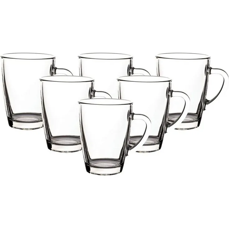Van Well Kaffeebecher Teebecher Glasbecher 300 ml 6er Set
