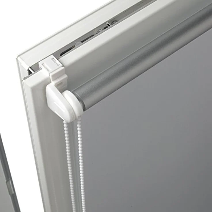 Deco Company Rollo mit Thermo-Rückseite zum Klemmen, Verdunklungsrollo ohne Bohren, Höchste Lichtreflexion, Hitzeschutz, Energiesparend, Weiß, 55 x 150 cm (BxH) – Bild 9