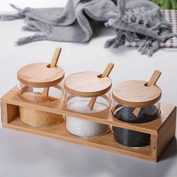 Stilvolles Gewürzdosen - Set 3 teilig