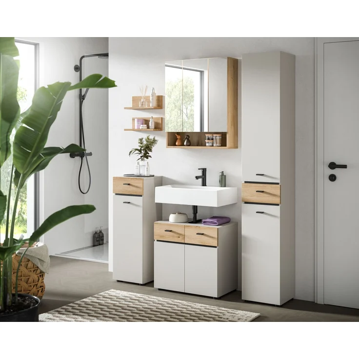 Aqua Spiegelschrank in Evoke Oak Nachbildung – Bild 5
