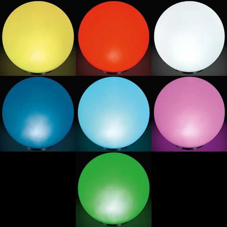 Esotec Solarkugeln für den Garten, 2er Set, multicolor, 20+30cm, 7 Leuchtfarben, Akku, winterfest, Solarleuchte, Kugelleuchte, 102613 – Bild 4