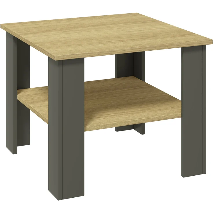 VCM Beistelltisch & Couchtisch Rolas 921267 Weiß / Anthrazit H. 44 x B. 55 x T. 55 cm – Bild 2
