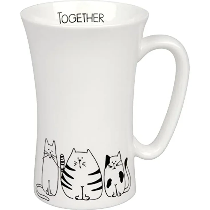 Könitz Funny Cats Mega Mug, Becher, Tasse, Riesentasse, Bone China, Katzen, 630 ml, 11 2 016 2075