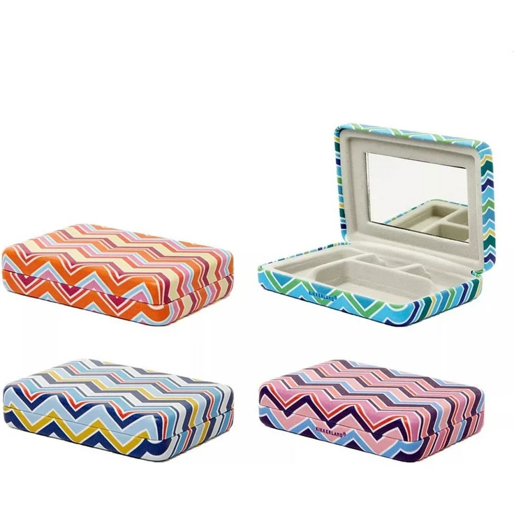 WestCraft Schmucketui tragbares kleines Schmuckkästchen Etui, Reise Schmuckaufbewahrung, Schmuckschatulle Reise Mini Jewelry Box für Ringe, Ohrringe, Halskette – Bild 3