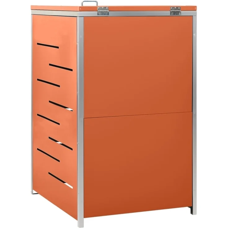 vidaXL Mülltonnenbox für 1 Tonne 69x77,5x112,5 cm Edelstahl 149562 – Bild 10