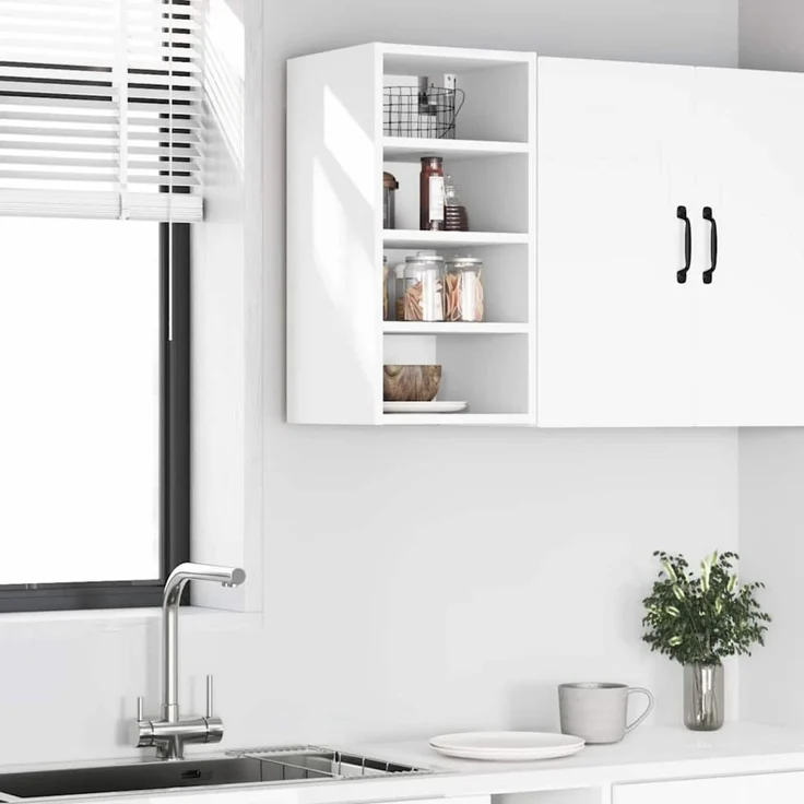 vidaXL Hängeschrank Riga Weiß 30x29,5x60 cm Holzwerkstoff 854166 – Bild 3