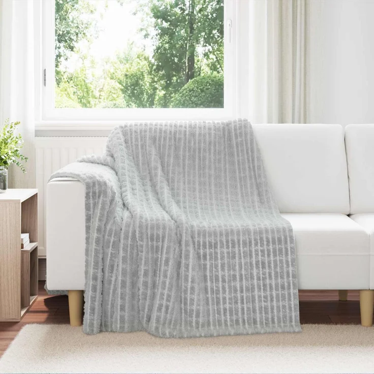 vidaXL Wohndecken 6 stk. Grau 200 x 150 cm 4,5 kg Fleece 42016954 – Bild 1