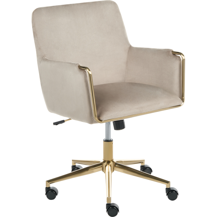 Schreibtischstuhl ALTONA Samtstoff Beige