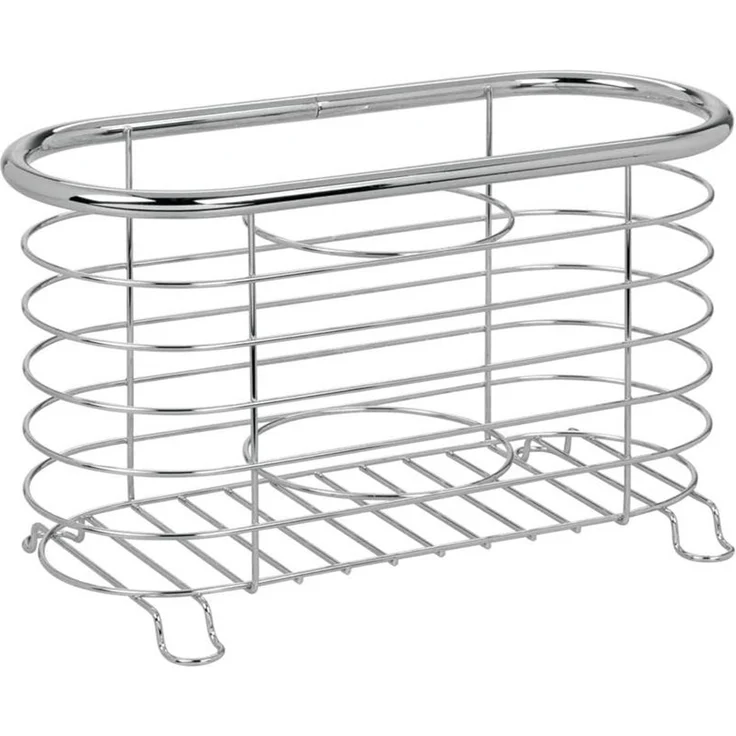 Fönhalter Gitterkorb silber Glätteisenhalter Haarstylinghalter Ablage mDesign – Bild 3