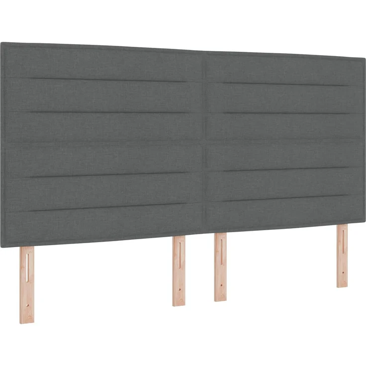 vidaXL Ottoman-Bett mit Matratze und LED Dunkelgrau 180 x 200 cm Stoff 3458008 – Bild 5